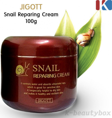 Крем восстанавливающий с муцином улитки JIGOTT Snail Repairing Cream