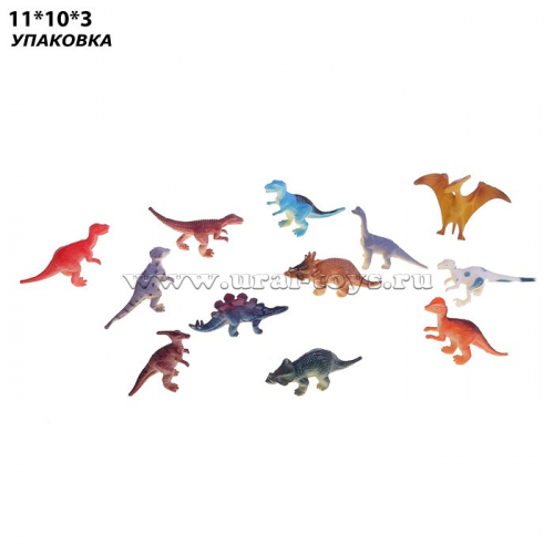1Toy Набор животных,Динозавры 12шт