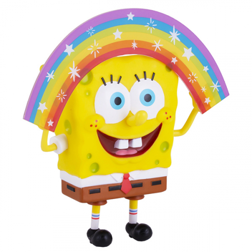 SpongeBob игрушка пластиковая 20 см - Спанч Боб радужный (мем коллекция) EU691001