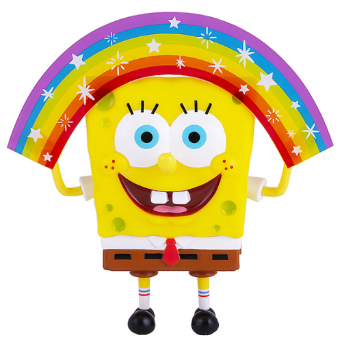 SpongeBob игрушка пластиковая 20 см - Спанч Боб радужный (мем коллекция) EU691001