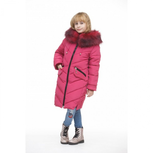 Пальто зимнее для девочки Наташа Disveya цикламен 
