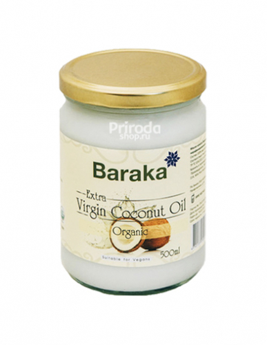 Кокосовое масло Вирджин органик Барака (стекло), 500 мл