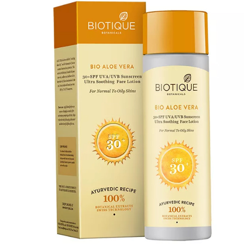 Лосьон солнцезащитный для лица и тела Bio Aloevera SPF 30 Biotique, 120 мл