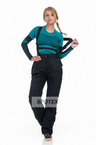 Горнолыжные брюки детские зимние для девочек K-0147-500 черный