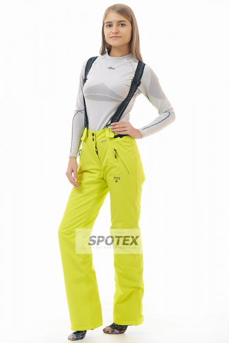 Горнолыжные брюки женские Snow Headquarter D-8172 полукомбинезон, Yellow, стрейч