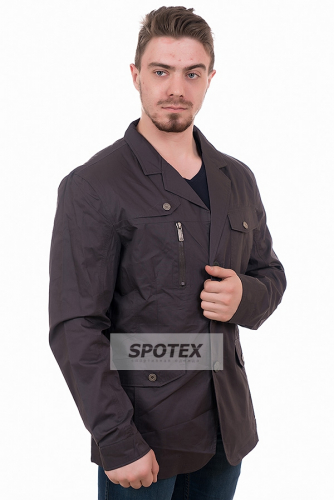 Мужская куртка-пиджак FP-1008 темно/серая
