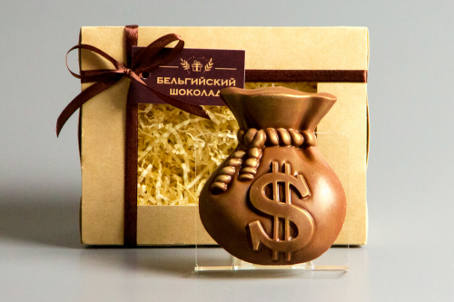 Шоколадная фигурка «Мешочек с долларами»