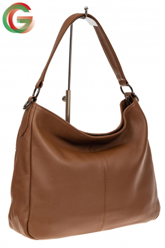 Мягкая женская сумка из натуральной кожи, цвет коричневый