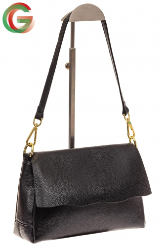 Женская сумка из натуральной кожи, цвет черный
