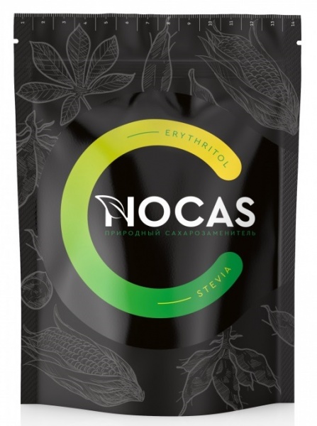 Nocas. Сахарозаменитель эритрит и сукралоза, 300 гр.,1/8
