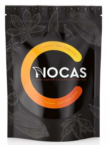 Nocas. Сахарозаменитель эритрит и сукралоза, 300 гр.,1/8