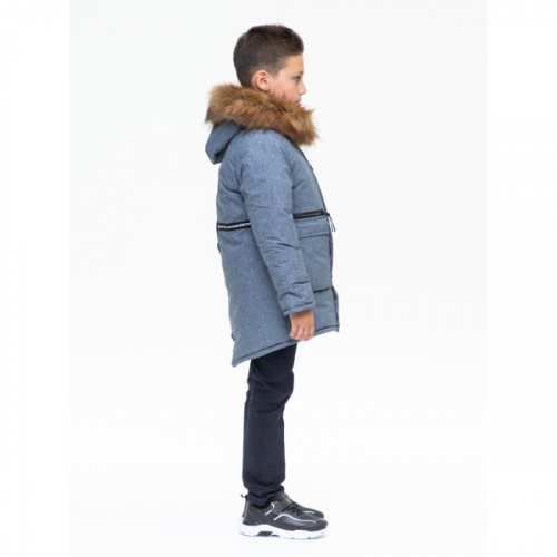 Куртка зимняя для мальчика Ростик 141901 ярко-синяя DISVEYA