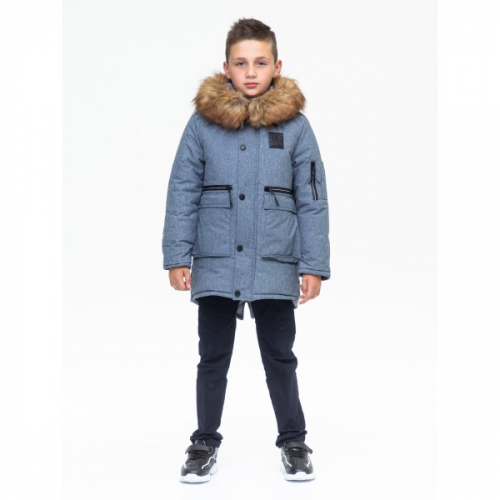 Куртка зимняя для мальчика Ростик 141901 ярко-синяя DISVEYA