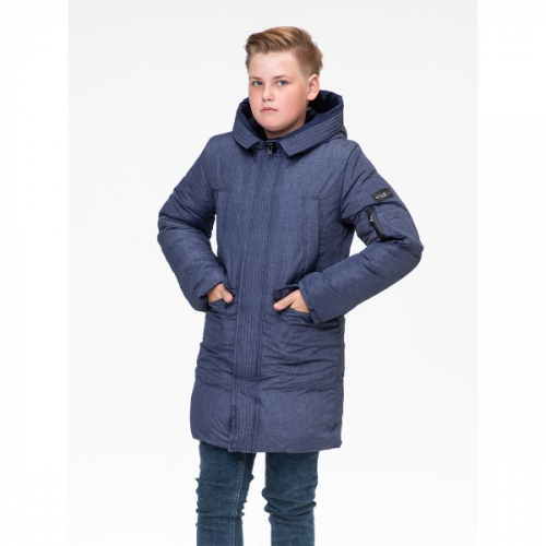 Куртка зимняя для мальчика Классика 181901 темно-синий DISVEYA