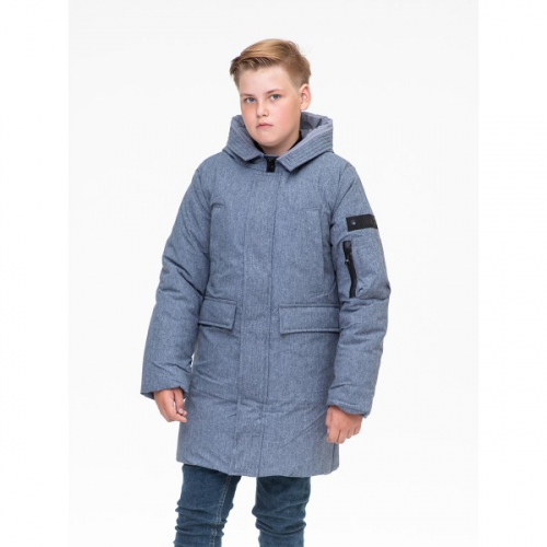 Куртка зимняя для мальчика Классика 181901 светло-синяя DISVEYA