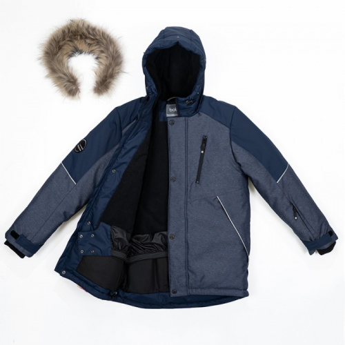 Куртка зимняя для мальчика Питер черная 241-20з Батик