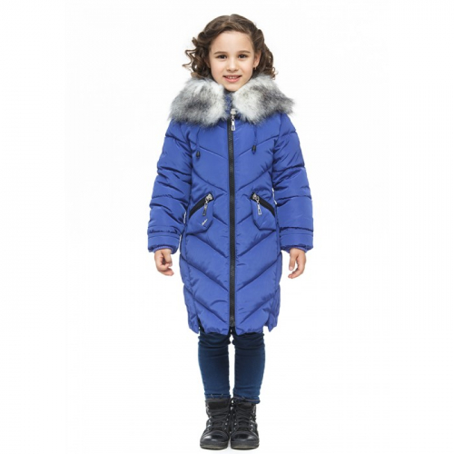 Пальто зимнее для девочки Наташа Disveya синее