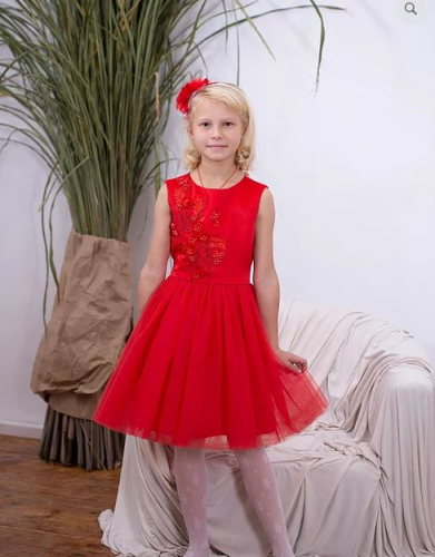 Платье для девочки Амелия А18-1 красный
