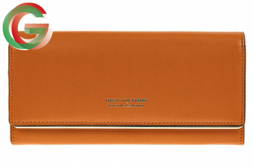 Полноразмерный женский кошелек из искусственной кожи, цвет оранжевый