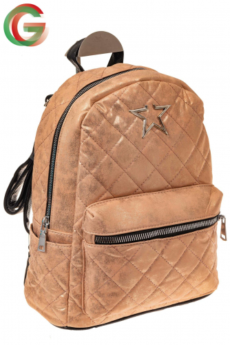 Молодежный текстильный рюкзак, цвет бежевый хамелеон