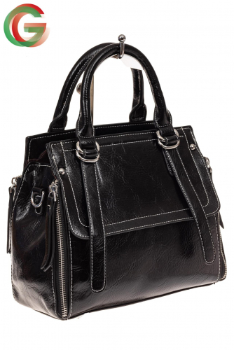 Летняя женская сумка из искусственной кожи, цвет черный