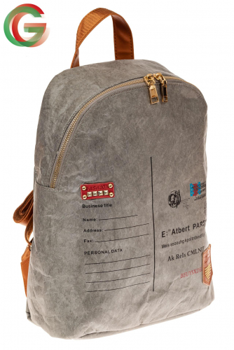 Эко-рюкзак из материала tyvek, цвет серый