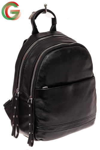 Женский рюкзак из натуральной кожи, цвет черный