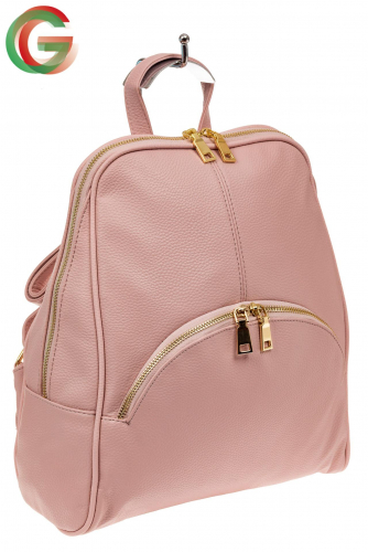 Классический женский рюкзак из эко-кожи, цвет розовый