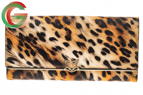 Полноразмерный женский кошелек из искусственной кожи, цвет леопард
