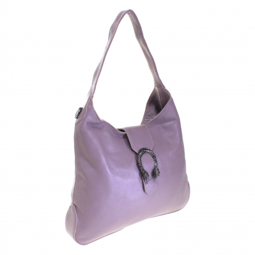 Стильная женская сумочка Cate_Terrol из натуральной кожи пурпурного цвета.