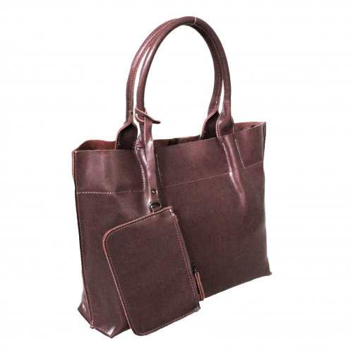 Стильная женская сумочка Blast_Polver из натуральной кожи пурпурного цвета.