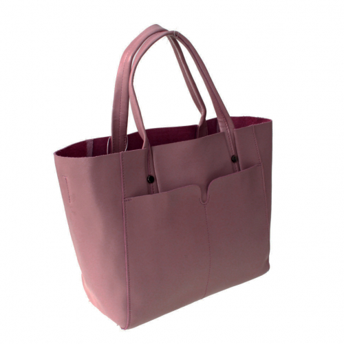 Стильная женская сумочка Longe_Flo из натуральной кожи нежно-розового цвета.