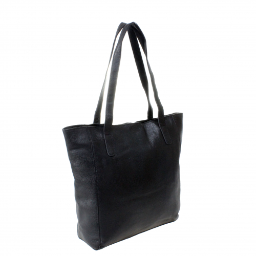 Стильная женская сумочка Levrone_Egol из натуральной кожи черного цвета.