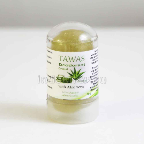 дезодорант Тавас Алунит c Алое-вера (Tawas crystal deodorant stick with Aloe-vera) 60 гр c Алое-вера-60