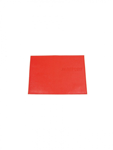 Обложка для паспорта HJ с визитками шагрень красная