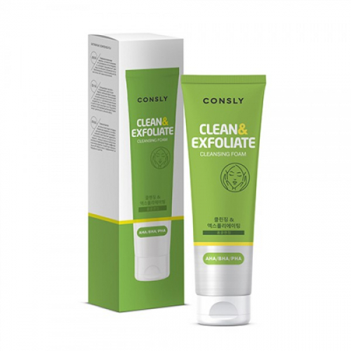 Пенка для умывания отшелушивающая с AHA, BHA, PHA кислотами Cleansing Foam Clean&Exfoliate 120мл