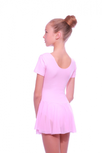 Купальник гимнастический , юбка сетка КГ10.2К розовый 110-134