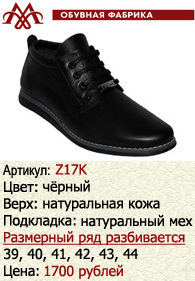 Зимняя обувь оптом: Z17K.