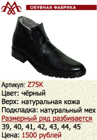 Зимняя обувь оптом: Z75K.