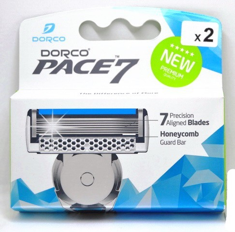 Сменные кассеты Dorco PACE 7 (2 зап.) с 7 лезвиями