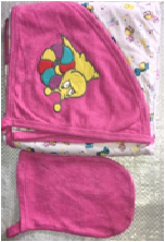 Уголок для новорожденных, рукавичка с вышивкой           (Махра и кулирка 100% хлопок)