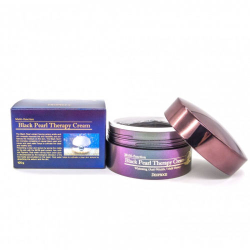 Deoproce Black Pearl Therapy Cream - Крем с черным жемчугом антивозрастной 100г