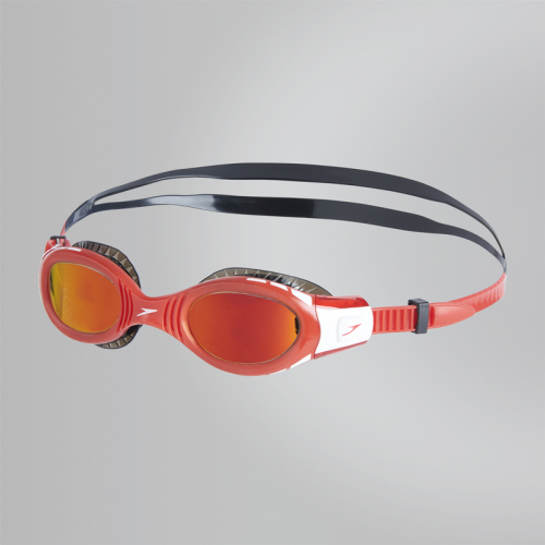 SPEEDO Futura Biofuse Flexiseal Mirror Junior очки подрост, (C504) чер/красн