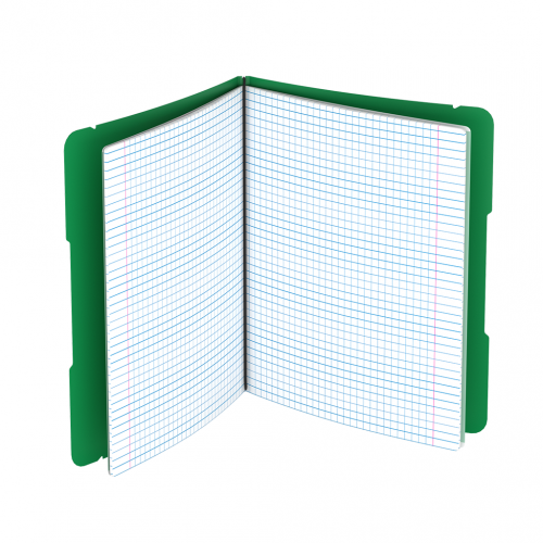 Тетрадь общая ученическая в съемной пластиковой обложке ErichKrause® FolderBook, зеленый, А5+, 48 листов, клетка