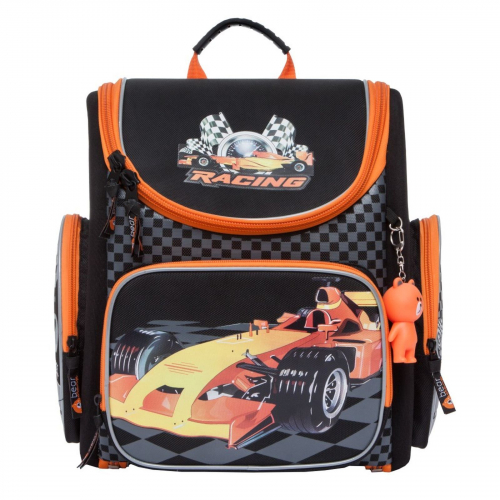 Рюкзак школьный Orange Bear, артикул SI-18, цвет черный, материал текстиль