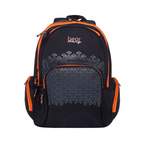 Рюкзак школьный Orange Bear, артикул VI-65, цвет черный, материал текстиль