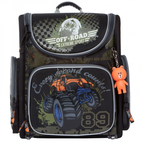 Рюкзак школьный Orange Bear, артикул SI-20, цвет черный, материал текстиль