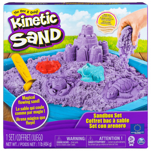 KINETIC SAND, НАБОР песка для лепки, 4 формочки