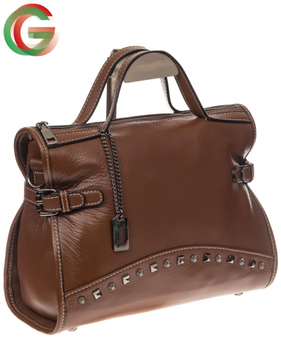Женская сумка кантри из натуральной кожи, цвет коричневый