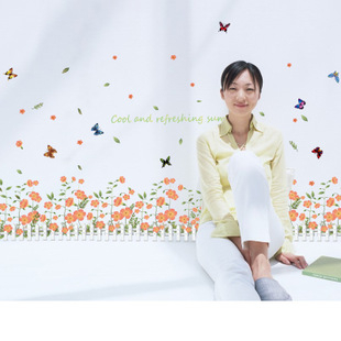 Наклейка с цветами и бабочками STIK130319-417/001